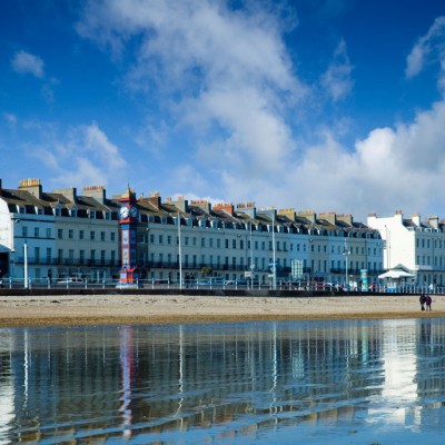 Weymouth Esplanade, location of B+B Weymouth