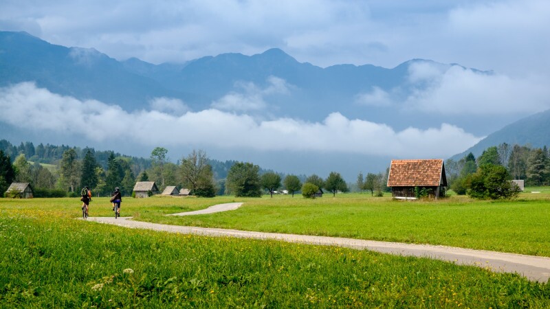Cycling from Kranjska Gora to Bohinj